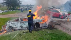 Dos personas murieron calcinadas en accidente de tránsito en Chocontá. Otras 4 resultaron heridas