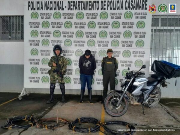 Diego Fernando Mejía Dedios investigado por robo de cobre en Maní (Casanare).