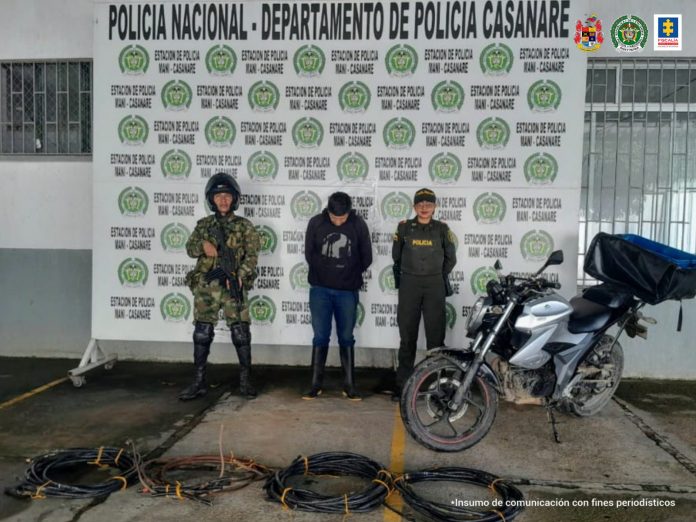 Diego Fernando Mejía Dedios investigado por robo de cobre en Maní (Casanare).